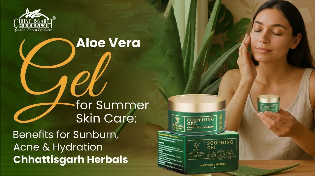 Aloe Vera Gel for Summer Skin Care Benefits for Sunburn, Acne & Hydration