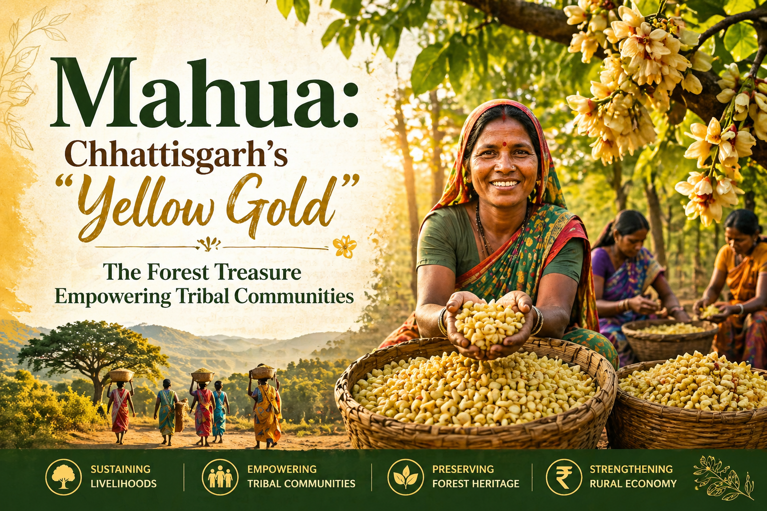 Mahua: Chhattisgarh’s “Yellow Gold” – The Forest Treasure Empowering Tribal Communities