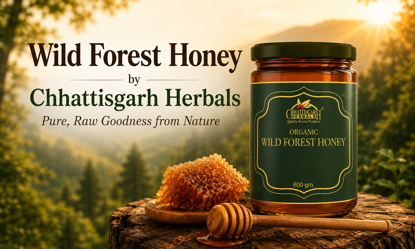 Wild Forest Honey by Chhattisgarh Herbals: Pure, Raw Goodness from Nature