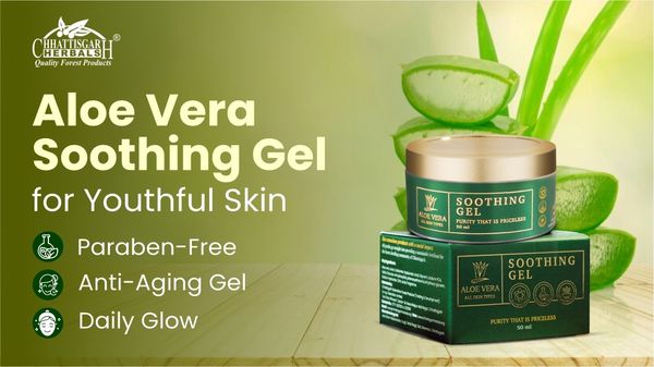 Aloe Vera Soothing Gel for Youthful Skin – Paraben-Free, Anti-Aging Gel for Daily Glow