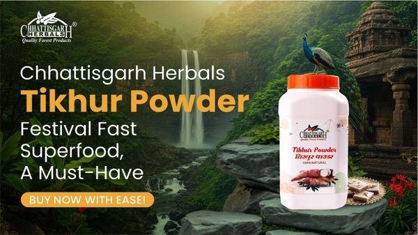 Chhattisgarh Herbals Tikhur Powder, Festival Fast Superfood, A Must-Have - Buy Now with Ease!