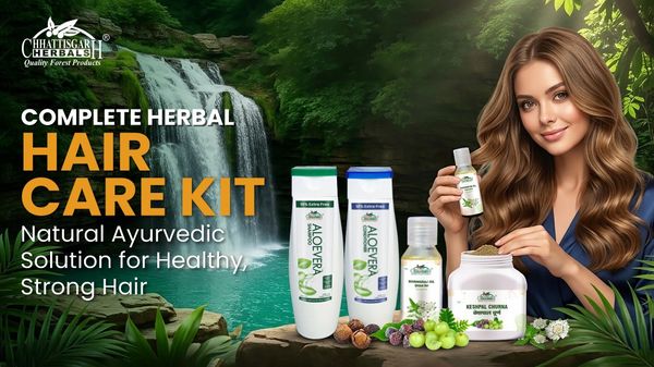 Complete Herbal Hair Care Kit Natural Ayurvedic Solution for Healthy, Strong Hair